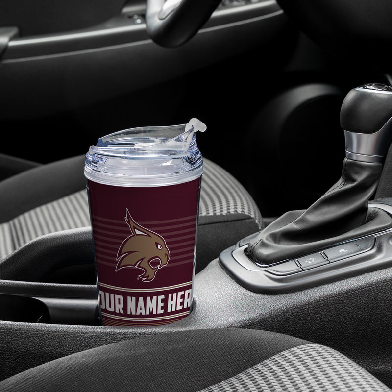 Texas State Bobcats Personalized 24-Oz Hinged Lid Tumbler