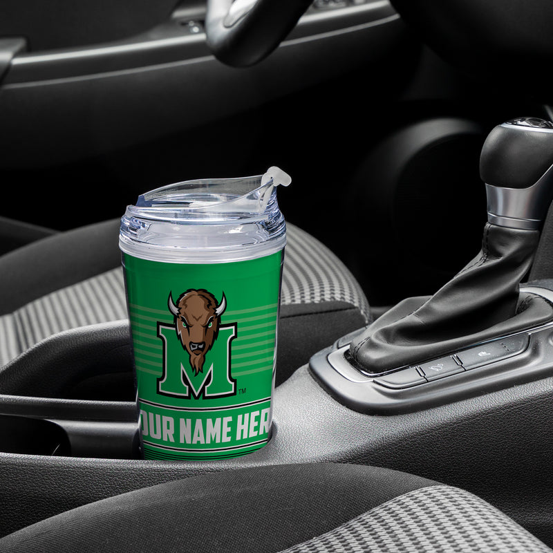 Marshall Thundering Herd Personalized 24-Oz Hinged Lid Tumbler