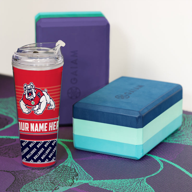 Fresno State Bulldogs Personalized 24-Oz Hinged Lid Tumbler