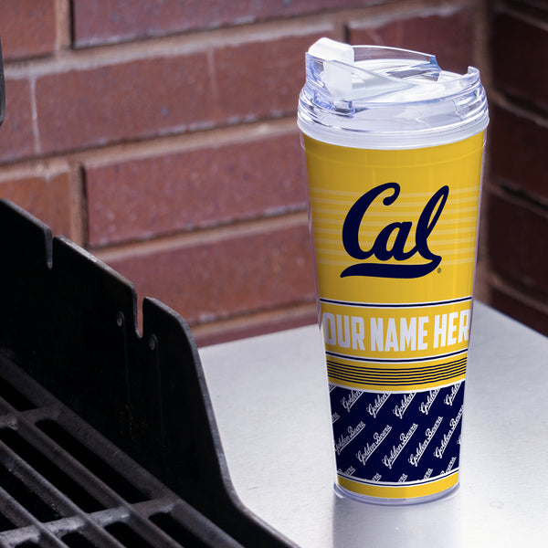 Cal Berkeley Golden Bears Personalized 24-Oz Hinged Lid Tumbler