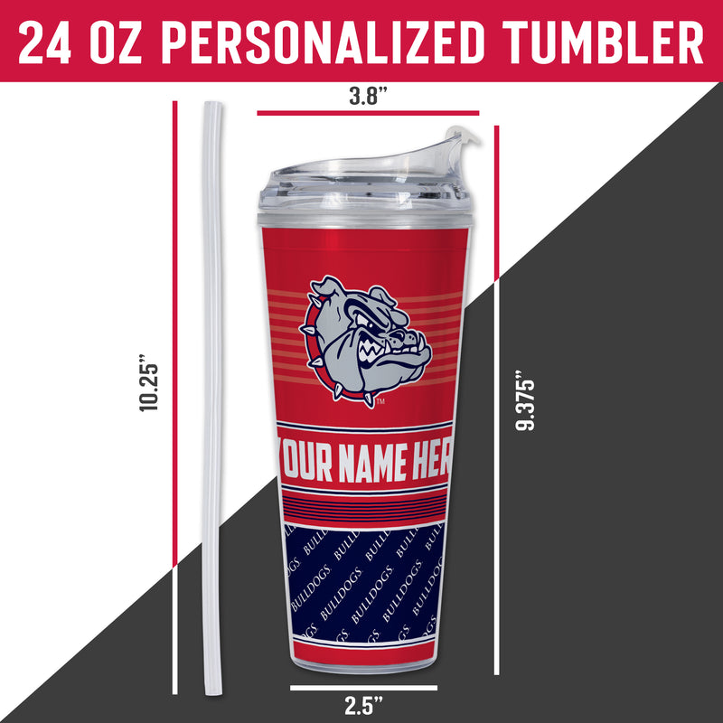 Gonzaga Bulldogs Personalized 24-Oz Hinged Lid Tumbler