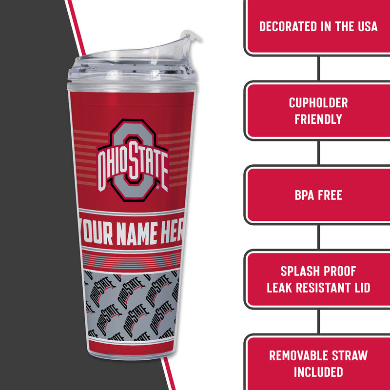 Ohio State Buckeyes Personalized 24-Oz Hinged Lid Tumbler