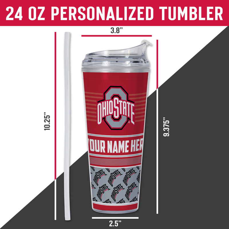 Ohio State Buckeyes Personalized 24-Oz Hinged Lid Tumbler