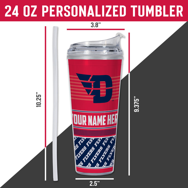 Dayton Flyers Personalized 24-Oz Hinged Lid Tumbler