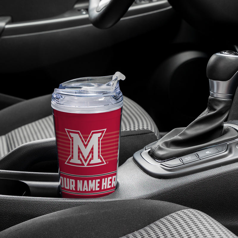 Miami of Ohio Redhawks Personalized 24-Oz Hinged Lid Tumbler