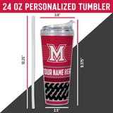 Miami of Ohio Redhawks Personalized 24-Oz Hinged Lid Tumbler