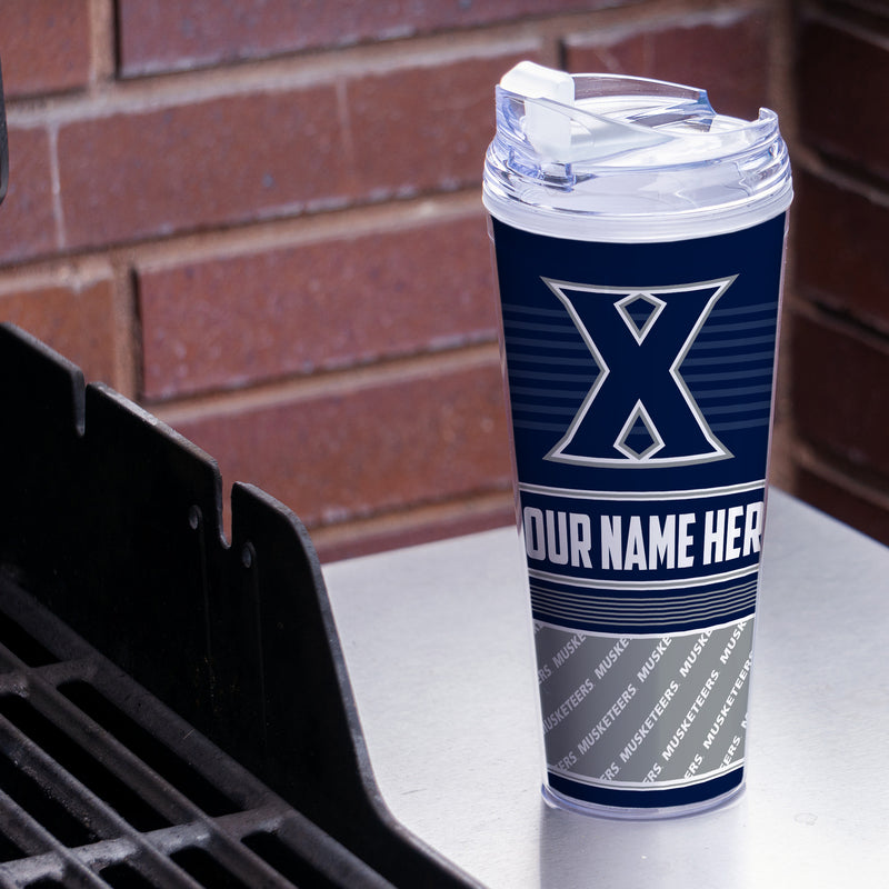 Xavier Musketeers Personalized 24-Oz Hinged Lid Tumbler