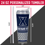 Xavier Musketeers Personalized 24-Oz Hinged Lid Tumbler