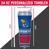 Kansas Jayhawks Personalized 24-Oz Hinged Lid Tumbler