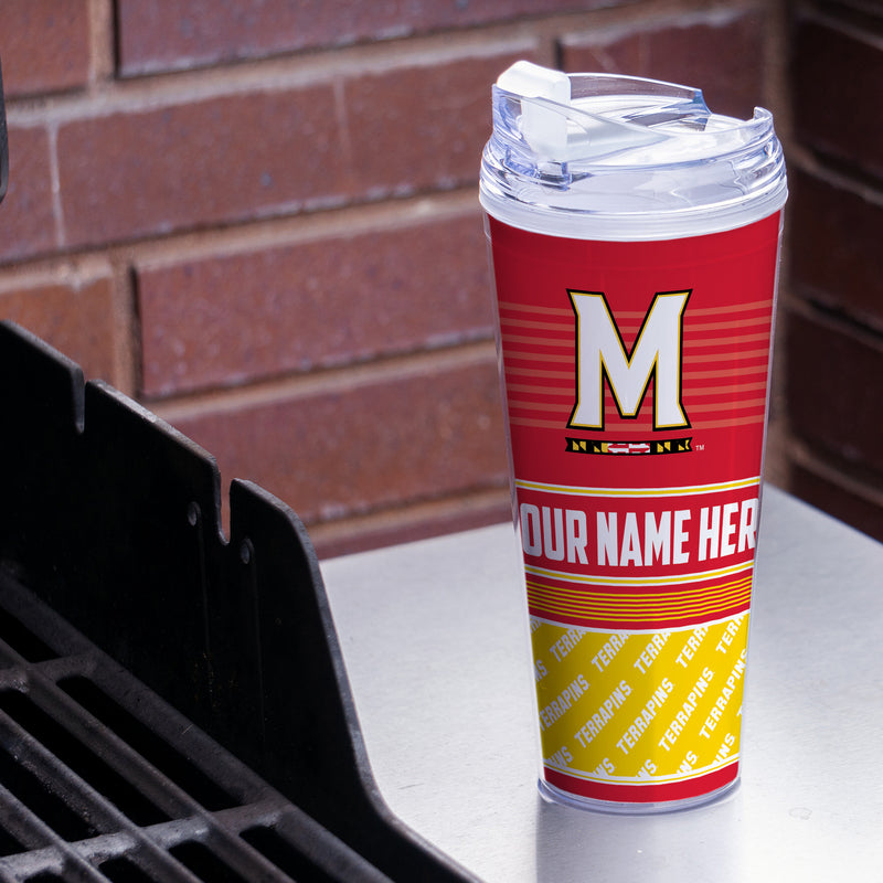 Maryland Terrapins Personalized 24-Oz Hinged Lid Tumbler