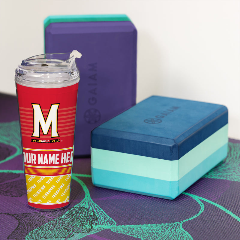 Maryland Terrapins Personalized 24-Oz Hinged Lid Tumbler