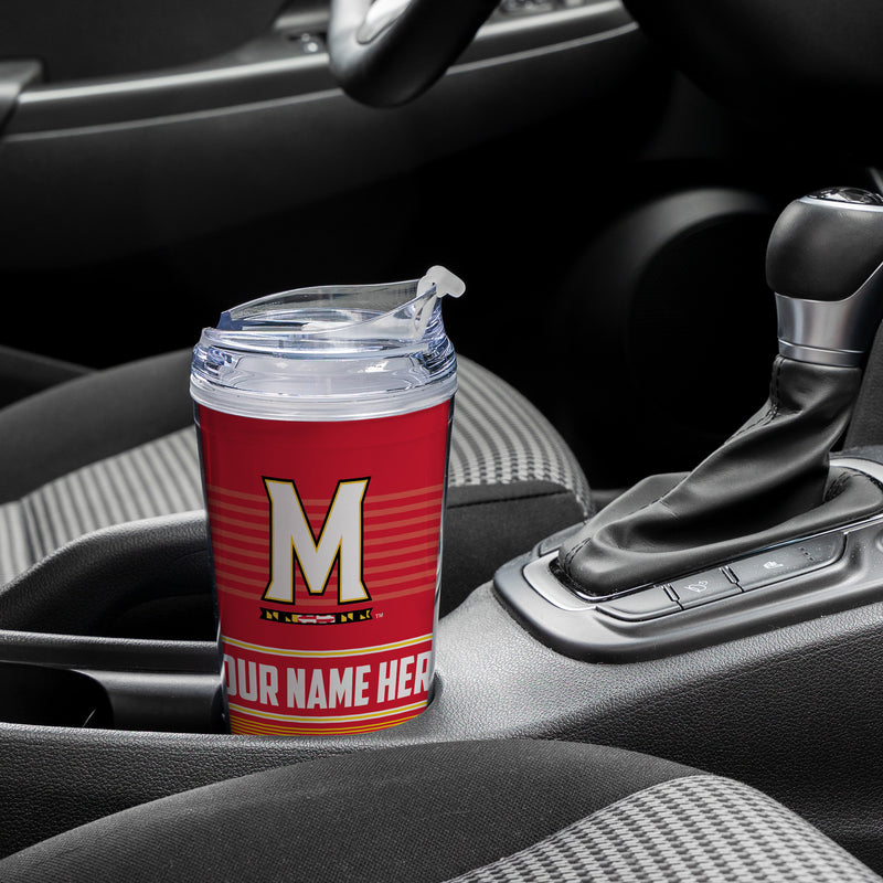 Maryland Terrapins Personalized 24-Oz Hinged Lid Tumbler