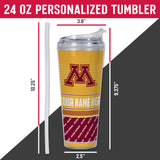 Minnesota Golden Gophers Personalized 24-Oz Hinged Lid Tumbler