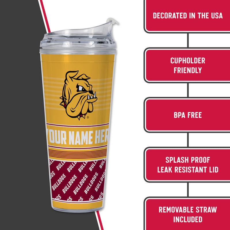 Minnesota-Duluth Bulldogs Personalized 24-Oz Hinged Lid Tumbler