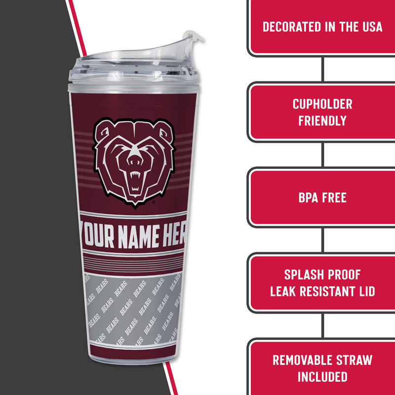 Missouri State Bears Personalized 24-Oz Hinged Lid Tumbler