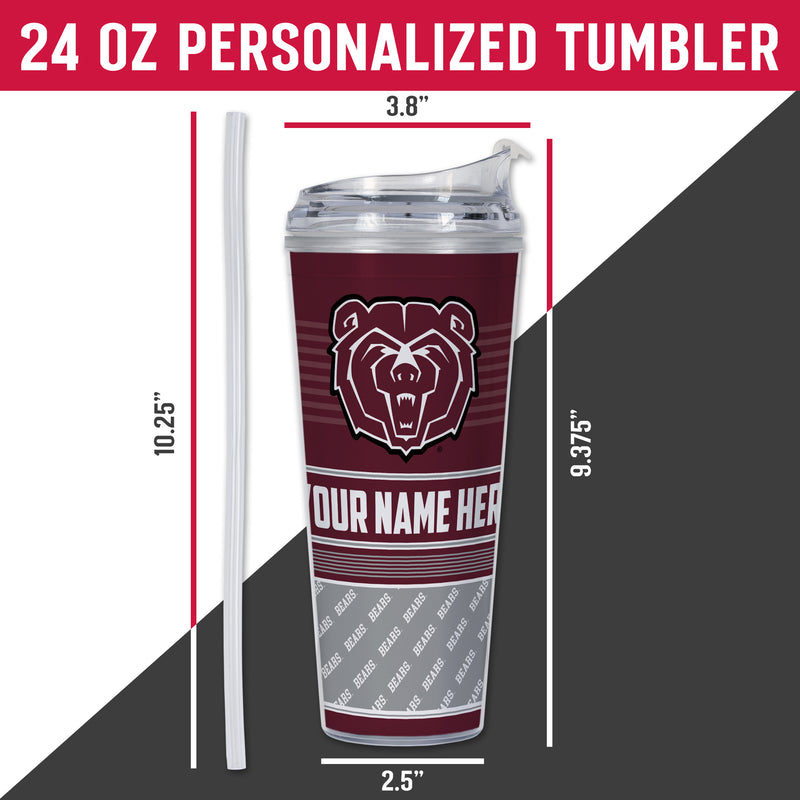 Missouri State Bears Personalized 24-Oz Hinged Lid Tumbler