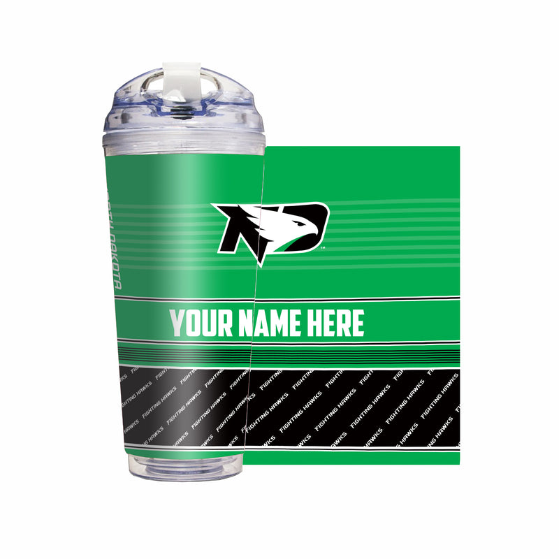 North Dakota Fighting Hawks Personalized 24-Oz Hinged Lid Tumbler