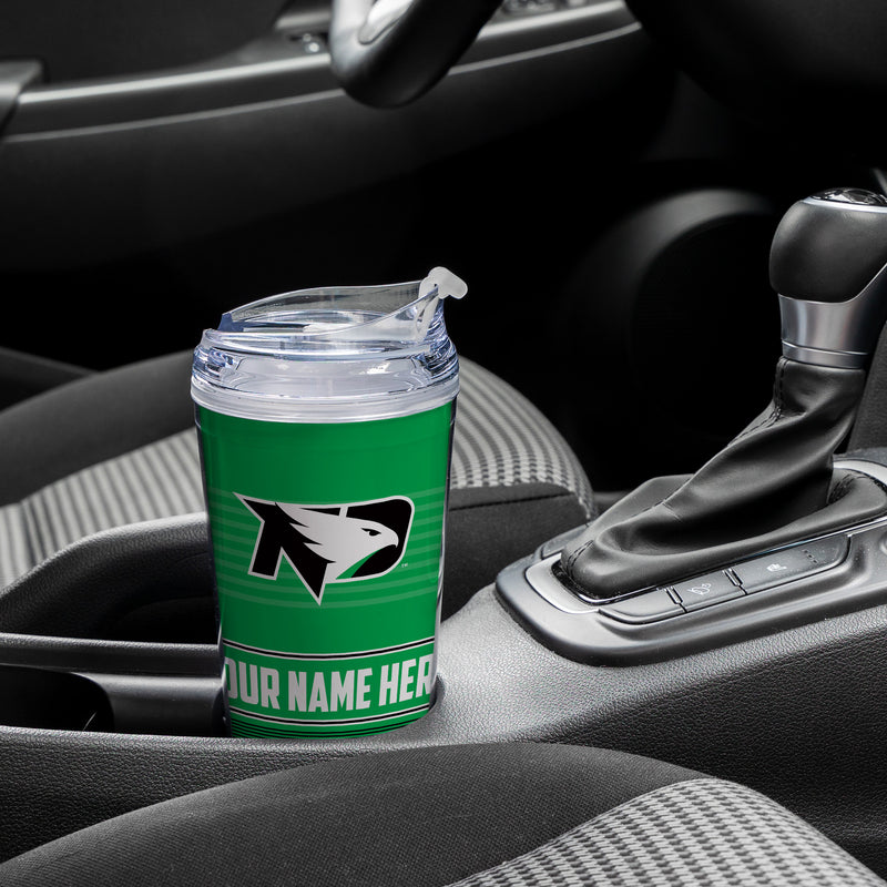 North Dakota Fighting Hawks Personalized 24-Oz Hinged Lid Tumbler