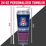 Arizona Wildcats Personalized 24-Oz Hinged Lid Tumbler