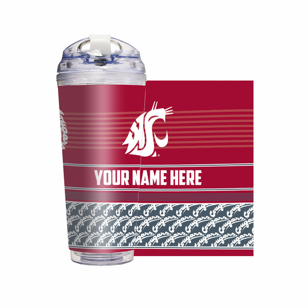 Washington State Cougars Personalized 24-Oz Hinged Lid Tumbler