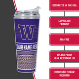 Washington Huskies Personalized 24-Oz Hinged Lid Tumbler