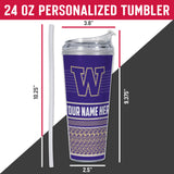 Washington Huskies Personalized 24-Oz Hinged Lid Tumbler