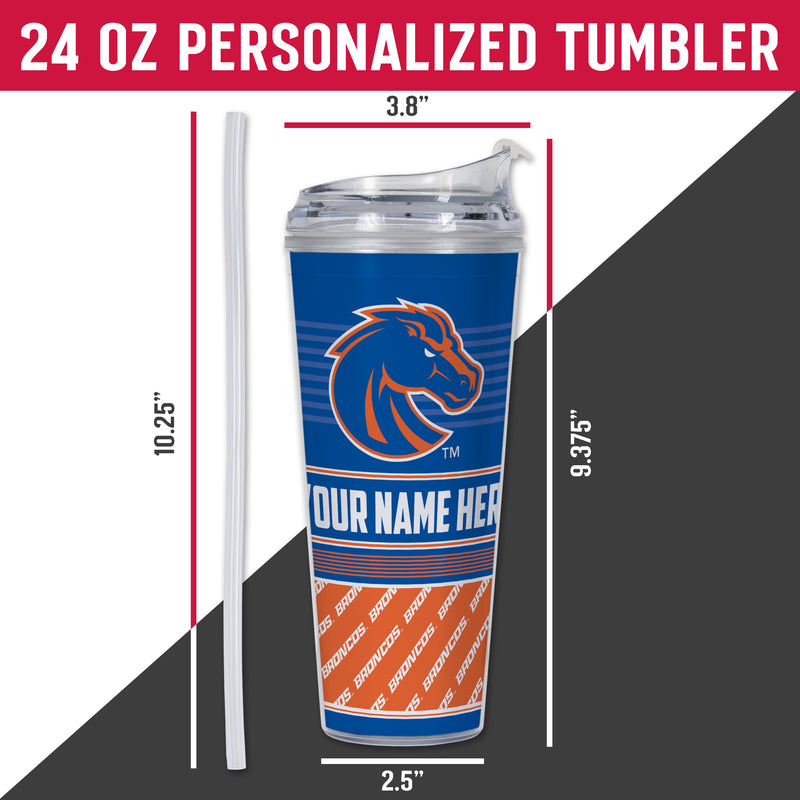 Boise State Broncos Personalized 24-Oz Hinged Lid Tumbler