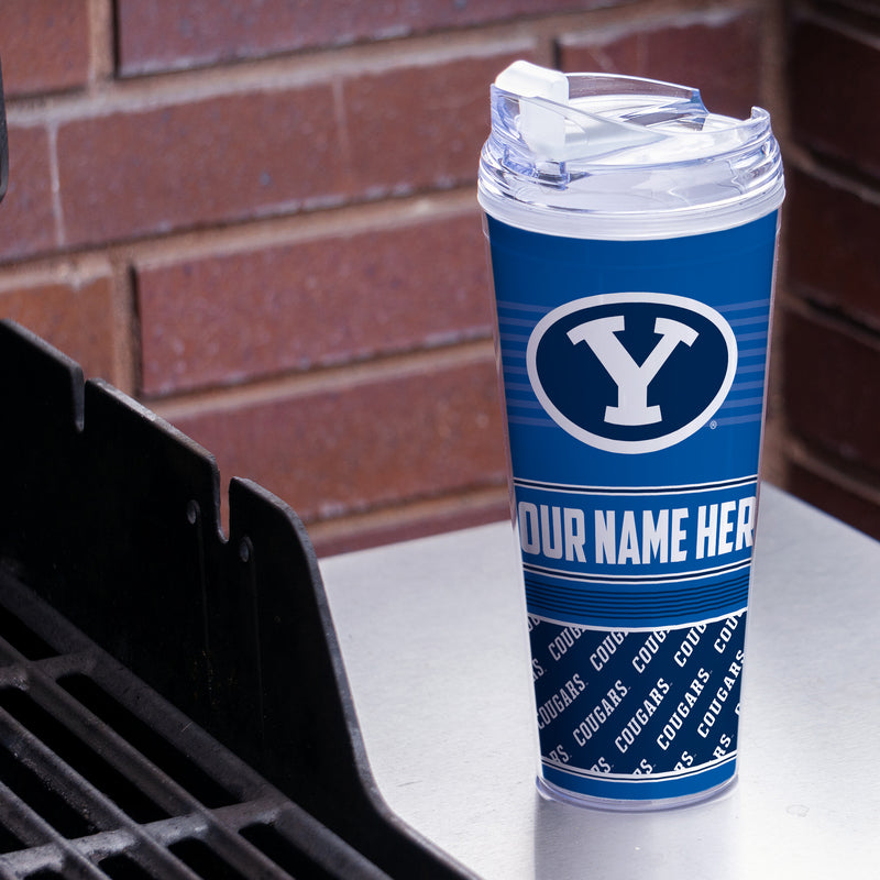 BYU Cougars Personalized 24-Oz Hinged Lid Tumbler