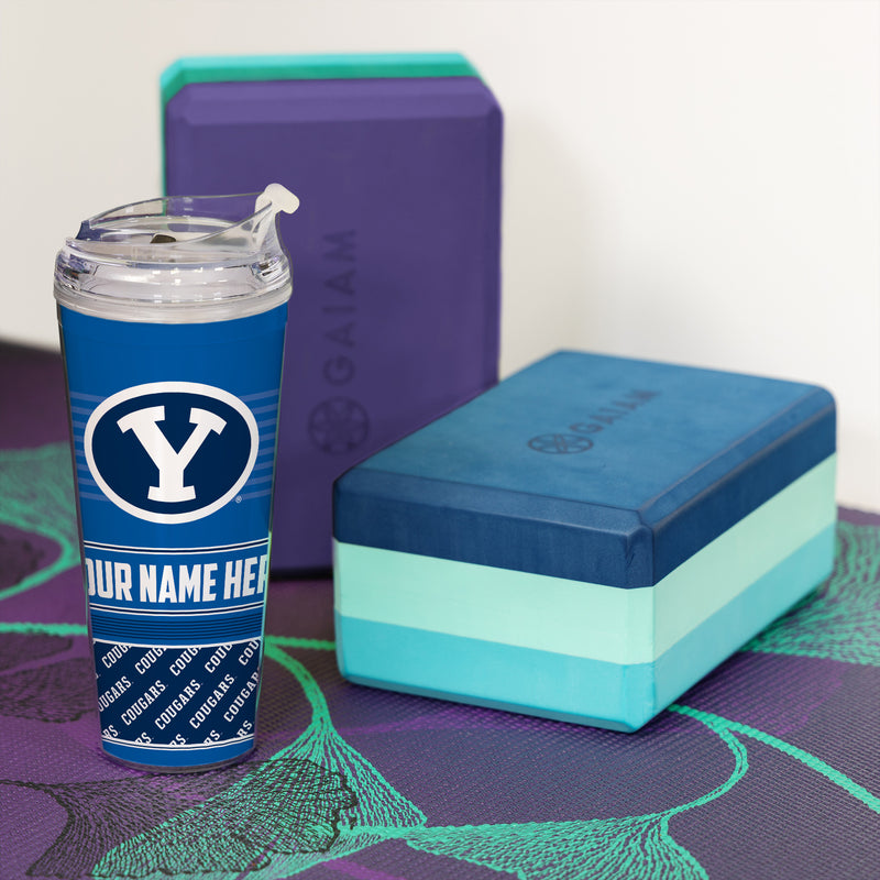 BYU Cougars Personalized 24-Oz Hinged Lid Tumbler