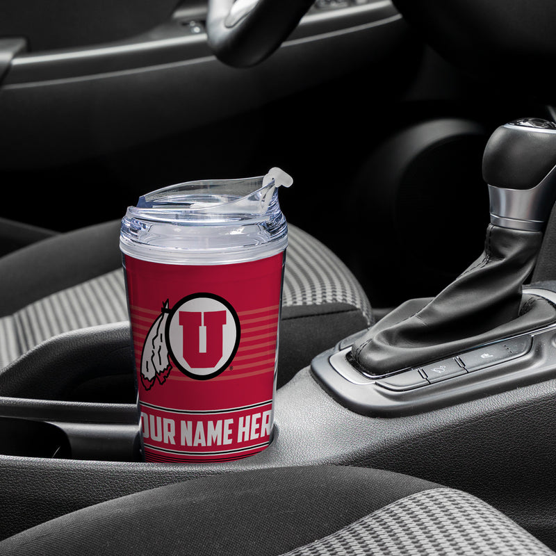 Utah Utes Personalized 24-Oz Hinged Lid Tumbler