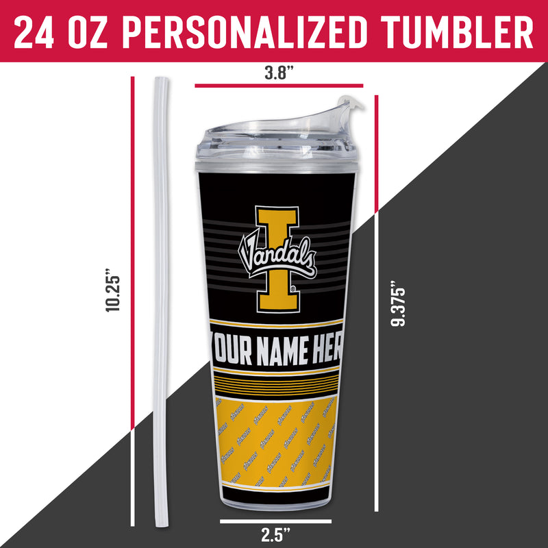 Idaho Vandals Personalized 24-Oz Hinged Lid Tumbler