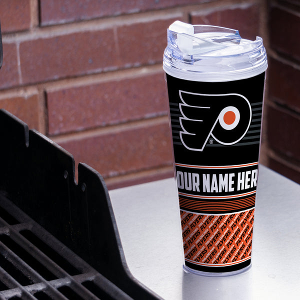 Philadelphia Flyers Personalized 24-Oz Hinged Lid Tumbler