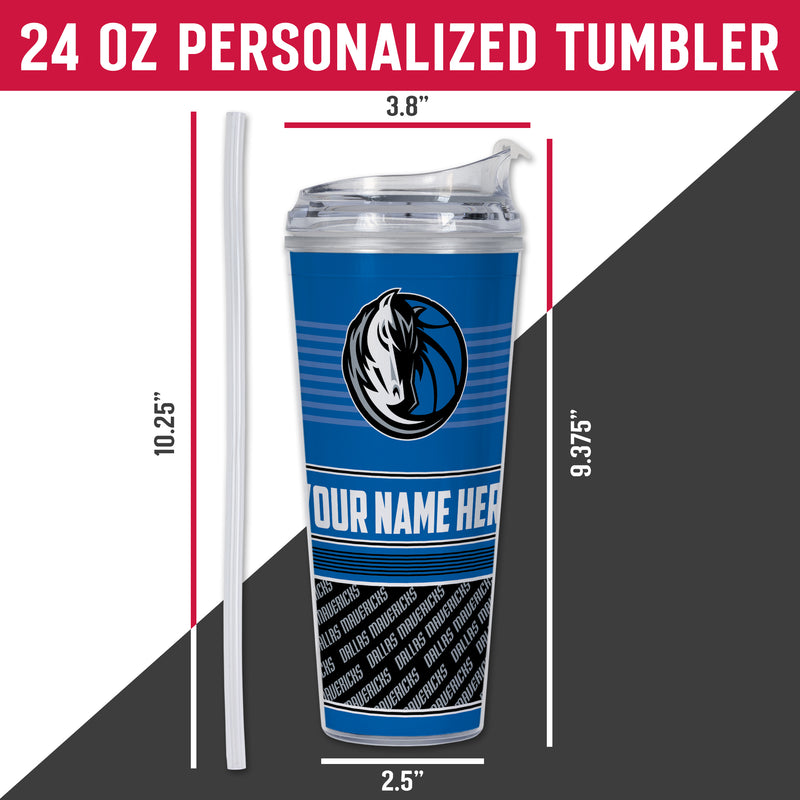 Dallas Mavericks Personalized 24-oz Hinged Lid Tumbler