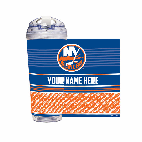 New York Islanders Personalized 24-Oz Hinged Lid Tumbler