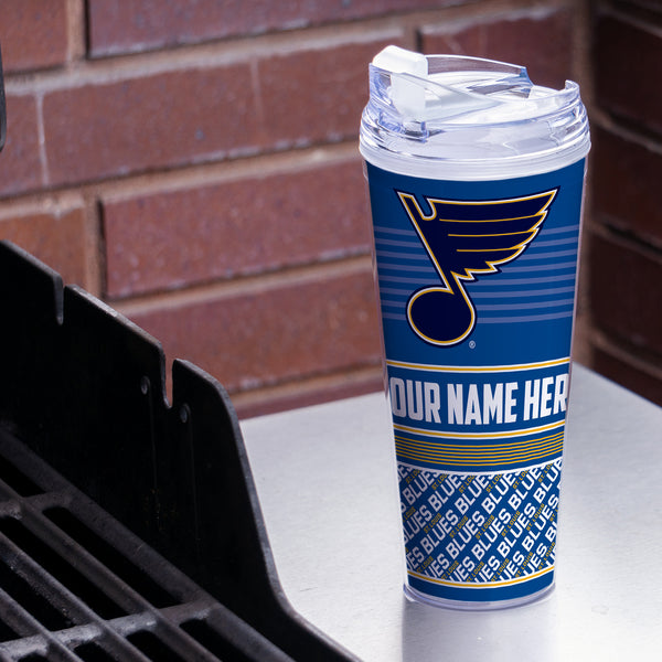 St. Louis Blues Personalized 24-Oz Hinged Lid Tumbler