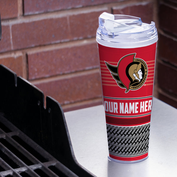 Ottawa Senators Personalized 24-Oz Hinged Lid Tumbler