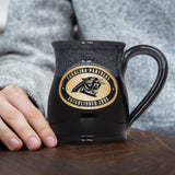 Carolina Panthers 14-oz Two-Tone Tall Belly Mug, Handmade Large Ceramic Coffee Mug With Team Logo, Premium Deneen Pottery Made in USA