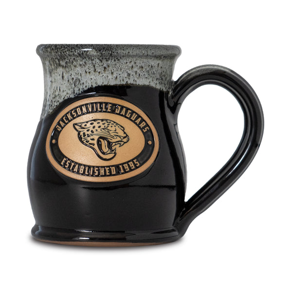 Jacksonville Jaguars 14-oz Two-Tone Tall Belly Mug, Handmade Large Ceramic Coffee Mug With Team Logo, Premium Deneen Pottery Made in USA