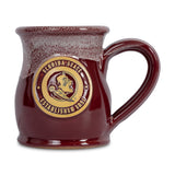 Florida State Seminoles 14-oz Two-Tone Tall Belly Mug, Handmade Large Ceramic Coffee Mug With Team Logo, Premium Deneen Pottery Made in USA