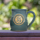 Seattle Kraken 14-oz Two-Tone Tall Belly Mug, Handmade Large Ceramic Coffee Mug With Team Logo, Premium Deneen Pottery Made in USA