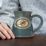 Miami Dolphins 14-oz Two-Tone Tall Belly Mug, Handmade Large Ceramic Coffee Mug With Team Logo, Premium Deneen Pottery Made in USA