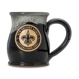 New Orleans Saints 14-oz Two-Tone Tall Belly Mug, Handmade Large Ceramic Coffee Mug With Team Logo, Premium Deneen Pottery Made in USA