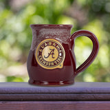 Alabama Crimson Tide 14-oz Two-Tone Tall Belly Mug, Handmade Large Ceramic Coffee Mug With Team Logo, Premium Deneen Pottery Made in USA