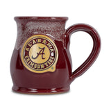 Alabama Crimson Tide 14-oz Two-Tone Tall Belly Mug, Handmade Large Ceramic Coffee Mug With Team Logo, Premium Deneen Pottery Made in USA