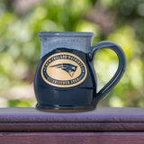 New England Patriots 14-oz Two-Tone Tall Belly Mug, Handmade Large Ceramic Coffee Mug With Team Logo, Premium Deneen Pottery Made in USA