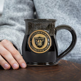 Las Vegas Raiders 14-oz Two-Tone Tall Belly Mug, Handmade Large Ceramic Coffee Mug With Team Logo, Premium Deneen Pottery Made in USA