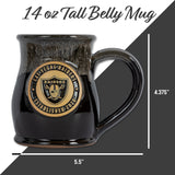 Las Vegas Raiders 14-oz Two-Tone Tall Belly Mug, Handmade Large Ceramic Coffee Mug With Team Logo, Premium Deneen Pottery Made in USA