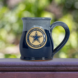 Dallas Cowboys 14-oz Two-Tone Tall Belly Mug, Handmade Large Ceramic Coffee Mug With Team Logo, Premium Deneen Pottery Made in USA