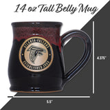 Atlanta Falcons 14-oz Two-Tone Tall Belly Mug, Handmade Large Ceramic Coffee Mug With Team Logo, Premium Deneen Pottery Made in USA