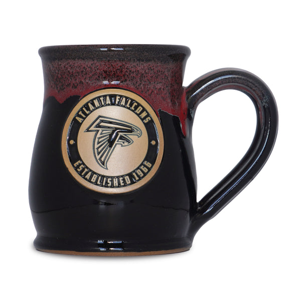 atlanta falcons coffee cup Atlanta Falcons 14-oz Two-Tone Tall Belly Mug, Handmade Large Ceramic –  Greater Distance